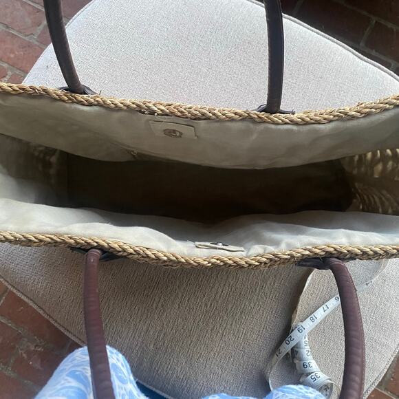 Large straw beach bag Colorful 12x19 vacation cruise shopping - Picture 3 of 9